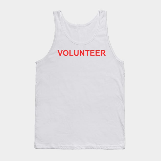 Universal Volunteer Tee - Red Tank Top by DIYitCREATEit